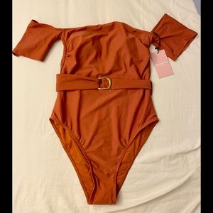 Burnt Orange New One Piece Juicy Couture Swimsuit